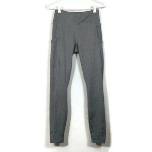 Athleta Women's Powerhold Leggings High Rise Mesh Pockets Gray Size XS *Read